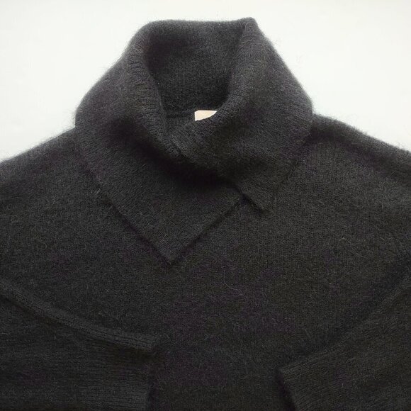 H&M Alpaca & Wool Cowl Neck Sweater Relaxed Fit Soft Knit Boho Indie Size Large - Picture 7 of 11